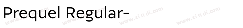 Prequel Regular字体转换
